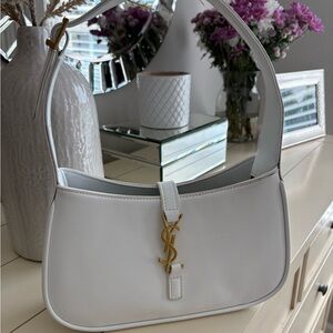 Yves Saint Laurent White Shoulder Bag